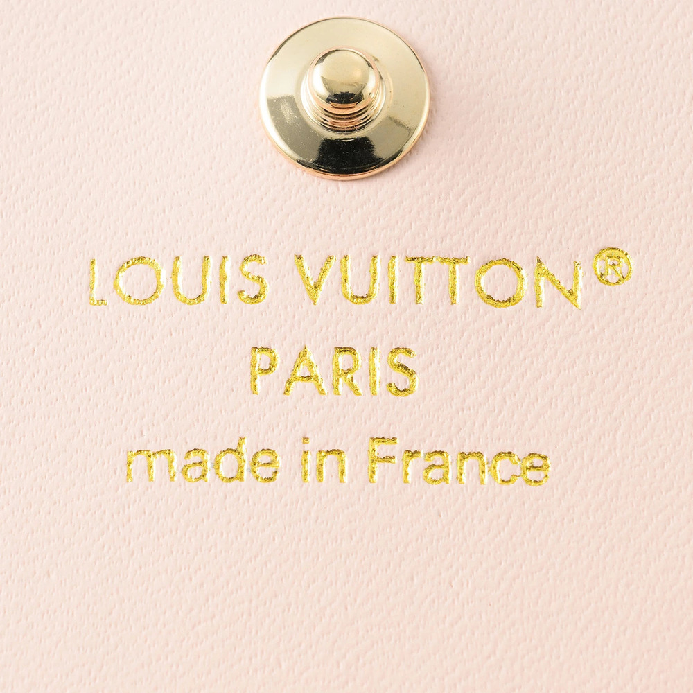 Louis Vuitton Bifold Wallet Mahina Portefeuille Iris Leather Greige Gray - Picture 9 of 9